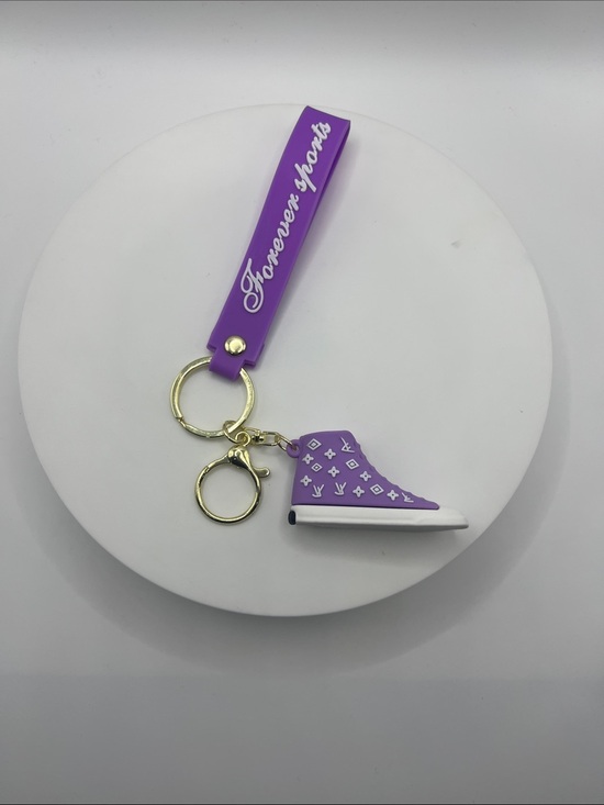 Unbranded Accessories - 098. Forever Yours Purple Sneaker Keychain with Gold Hardware